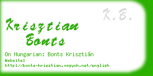 krisztian bonts business card
